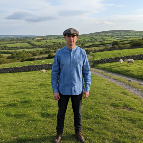 Irsk bondeskjorte m. h�r, TILBUD