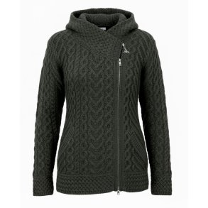 Cardigan, merinould. Army green,  TILBUD