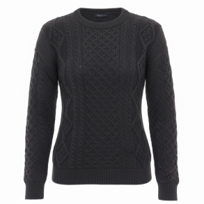 Sweater, 100% merinould - charcoal -  TILBUD