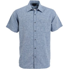 Kort�rmet skjorte med h�r og bomuld - Finesmekker, TILBUD