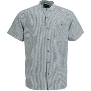 Kort�rmet skjorte med h�r og bomuld, kinakrave - Finesmekker, TILBUD