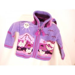 Cardigan med motiver