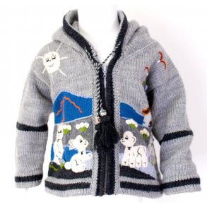 Cardigan med motiver
