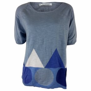 Bluse fra MANSTED, kortrmet, bomuld. TILBUD