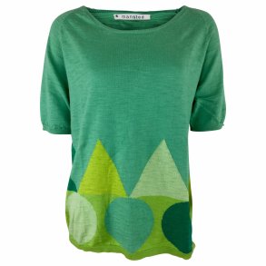 Bluse fra MANSTED, kortrmet, bomuld. TILBUD