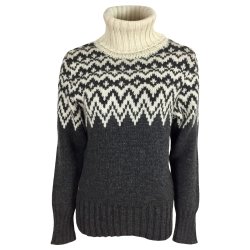Sweater m. rullekrave, 100% Merinould - Bluse / strik / / trøje - Nature