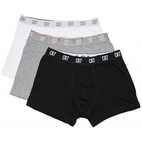 CR7 Christiano Ronaldo 3-pack sort, hvid, gr. TILBUD