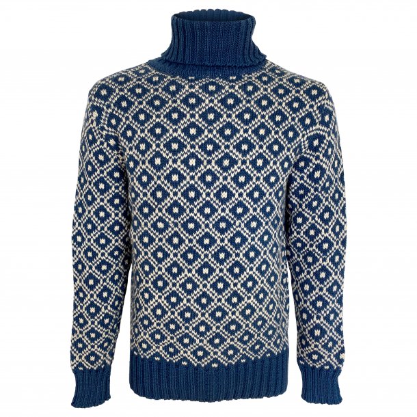 Sweater med rullekrave, 100% Merinould - Strik og trøjer - Nature
