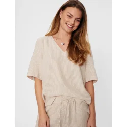 Bluse/top med hr fra Freequent - TILBUD