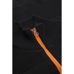 KRONSTADT, cardigan med kontrastlyn. 100% bomuld