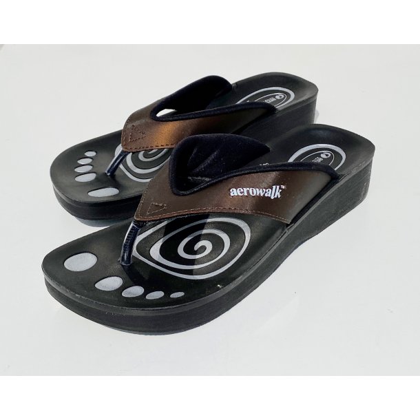Aerosoft sandal, brun/kobber