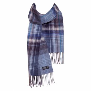 Halstrklde. Ternet jeansbl. 100% bld uld. Tilbud.