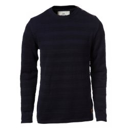 Keld plain navy - smart pullover i 100% bomuld fra Kronstadt