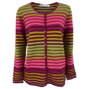 Cardigan fra MANSTED, merinould og bomuld  TILBUD