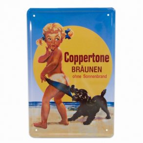 metalskilt COPPERTONE 20X30 cm