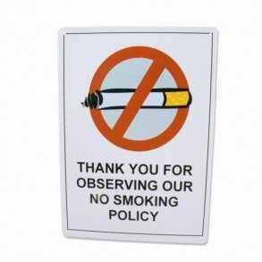 metalskilt NO SMOKING 20X30 cm