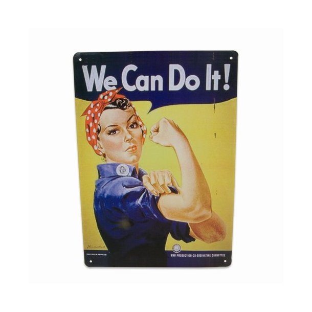 metalskilt WE CAN DO IT 20X30 cm