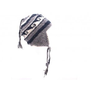 Hue, 100% Ren Ny Uld, hvid, gr�, sort. TILBUD