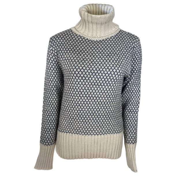 Sweater m. rullekrave, 100% Merinould
