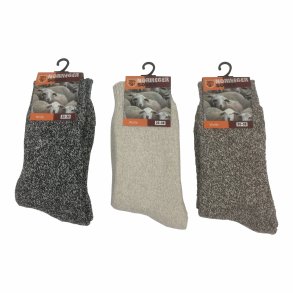 3-pack sokker med 80% uld. TILBUD 