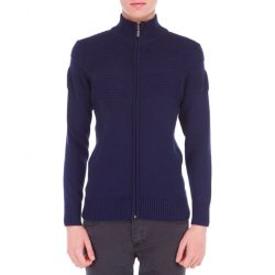 Smandsstrik marinebl  Nature cardigan i 100% bomuld. Tilbud