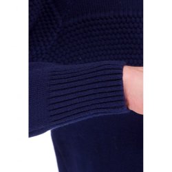 Smandsstrik marinebl  Nature cardigan i 100% bomuld. Tilbud