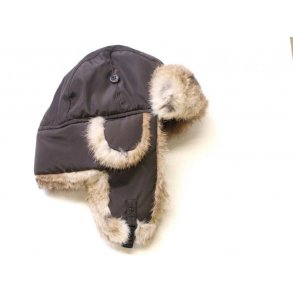 Hat med gte kanin, brun. Tilbud