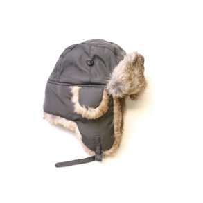 Hat med gte kanin, army grn. Tilbud