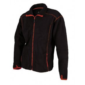 Fleecejakke med orange kontrast. TILBUD