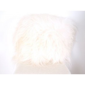 Pude af lammeskind. Hvid naturfarvet. Tilbud