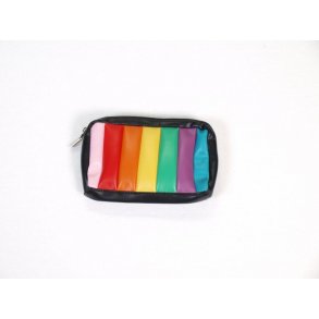 Regnbuefarvet pung. TILBUD