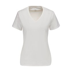 T-shirt, V-hals. Bomuld m. 