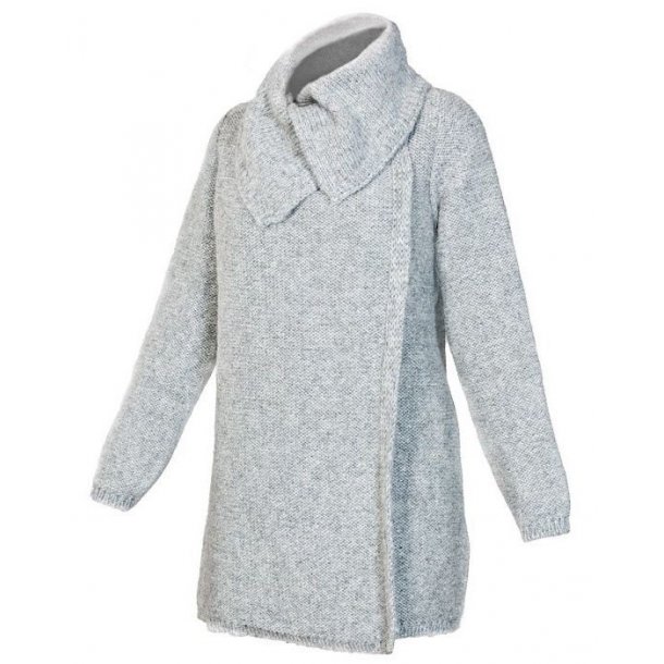 Strikket slå om jakke. 3/4 lang. 100% Uld Bluse / strik / sweater / - Samsø Nature