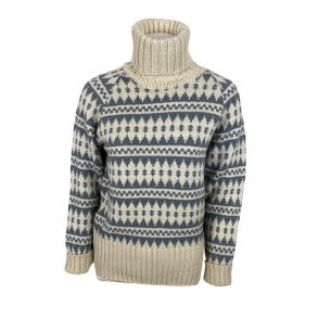 Sweater m. rullekrave, 100% Merinould