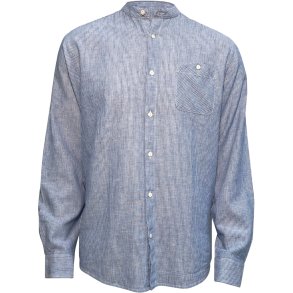 Skjorte, langrmet, kinakrave - HR og BOMULD, 2 farver, TILBUD