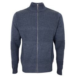 Cardigan, smandsstrik, 100% uld. BL-MELERET, TILBUD