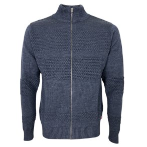 Cardigan, smandsstrik, 100% uld. BL-MELERET, TILBUD