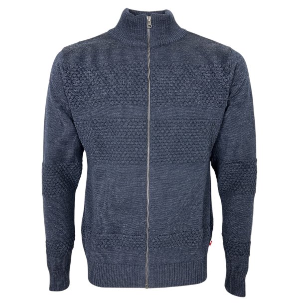 Cardigan, smandsstrik, 100% merinould. BL-MELERET, TILBUD