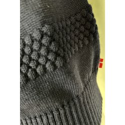 Cardigan, smandsstrik, 100% uld. SORT, TILBUD