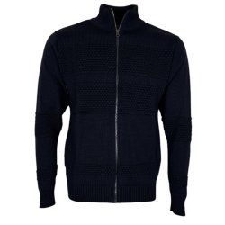 Cardigan, smandsstrik, 100% uld. SORT, TILBUD