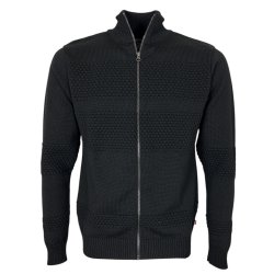 Cardigan, smandsstrik, 100% uld. NAVY/MARINEBL, TILBUD