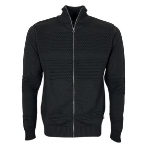 Cardigan, smandsstrik, 100% uld. NAVY/MARINEBL, TILBUD