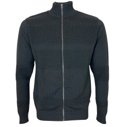 Cardigan, smandsstrik, 100% uld. NAVY/MARINEBL, TILBUD