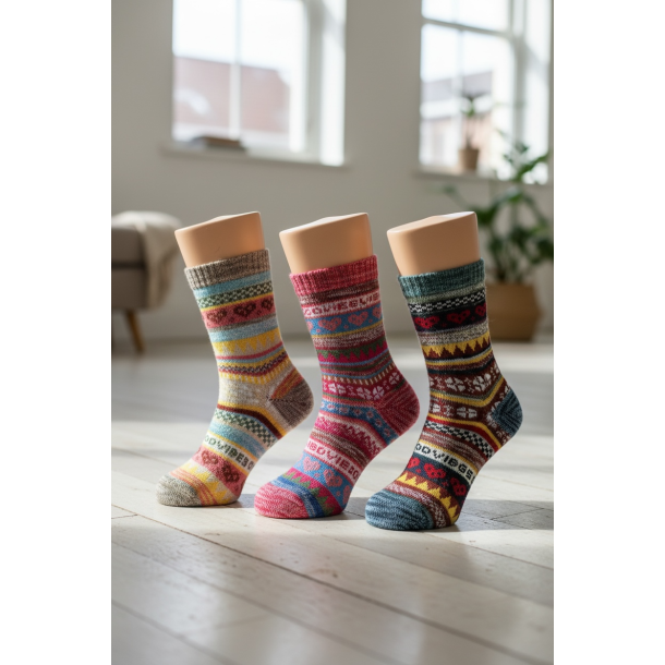 3-pk sokker med uld - TILBUD