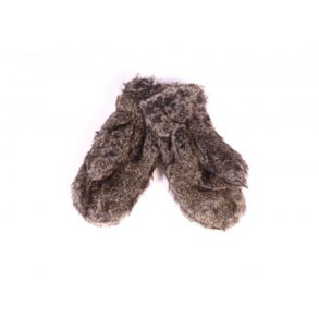 Luffer i fake pels, super blde,  BRUNE, Tilbud