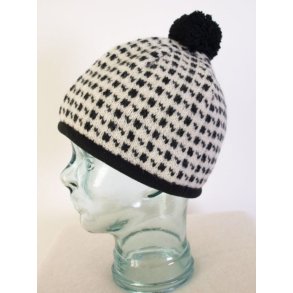 Strikket tophue. 100% uld. Tilbud fra Sams