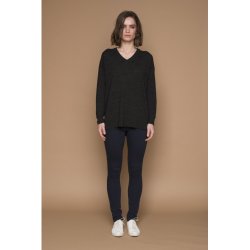 Bluse, v-udskring, 100% merinould TILBUD