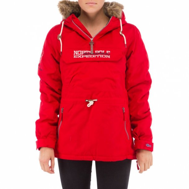 Weather Anorak, Cheryl ensfarvet rød - Overtøj: Frakke, jakke, slag, anorak Samsø Nature